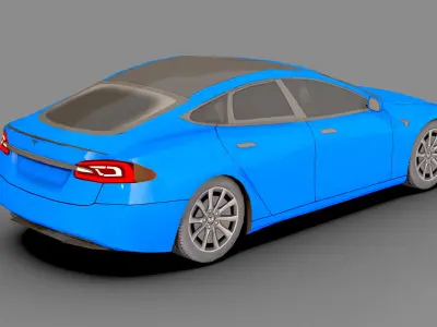 Low-poly Tesla 3D Models Low-poly 3D model