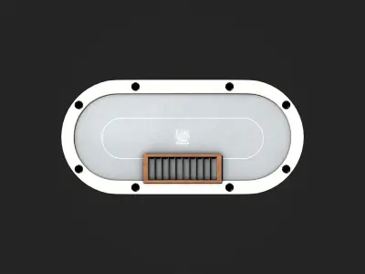 Poker Table Low-poly 3D model