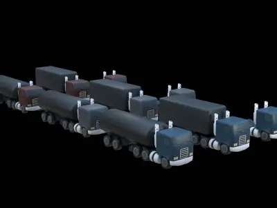 Truck and Van package Free low-poly 3D model