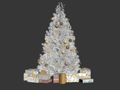 Christmas Tree shuba Low-poly 3D model