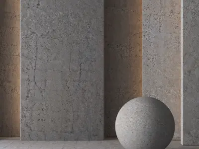 2 Concrete Material 8K-Seamless - Tileable-DrCG No 57 3D model