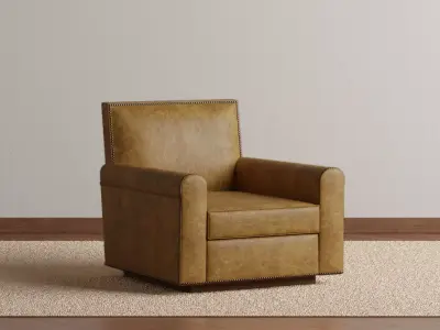 Obsidian upright club chair 3D model