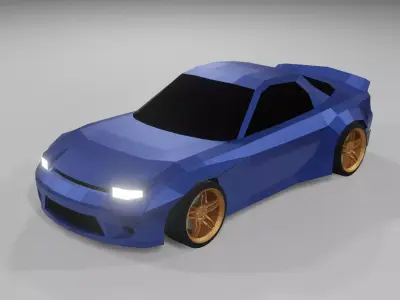 Mazda RX-7 Rocket Bunny Low-poly 3D model