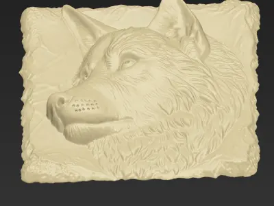 Wolf Head A121 3D print model