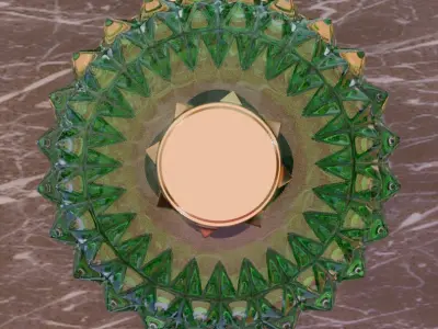 Valentino perfime green 3D model product for Advertising 3D model