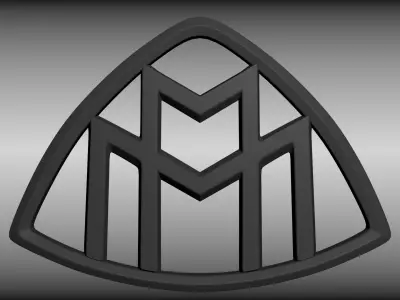 Maybach logo 3D model