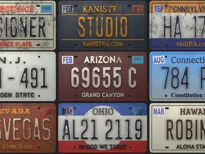Licence Plate Substance Material Texture