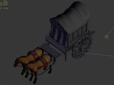 Game Traffic - Red Buggy 06 3D model