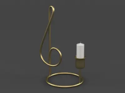 Candle Holder 3D model 2