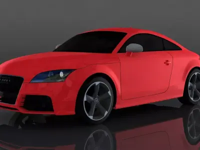 Audi TT RS 2008 Low-poly 3D model