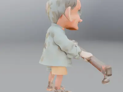 japanese blacksmith 3D model