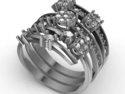 Ring Lady Fashion R-004 3D print model