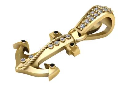 anchor pendant 3D print model