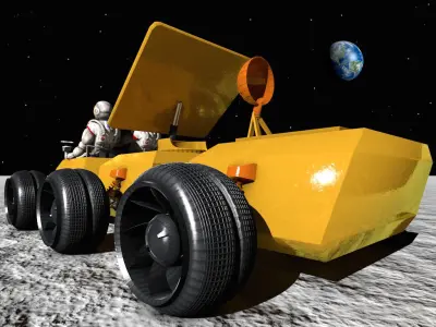 Moon Rover Free 3D model