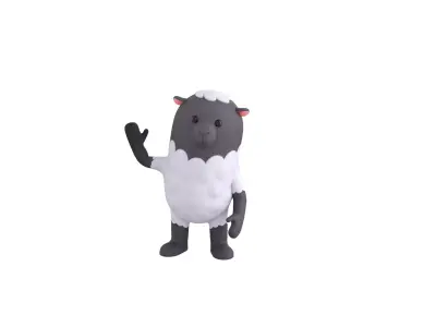 Rigged Sheep Character 3D model