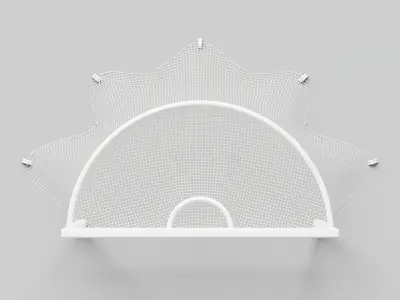 Soccer goal sci-fi Low-poly 3D model