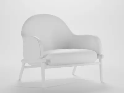 Modern design single sofa Low-poly 3D model