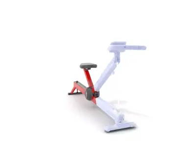 Red Rower Exercise model pack Low-poly 3D model