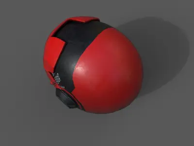Helmet military Scifi low poly 3d model  Low-poly 3D model purchase