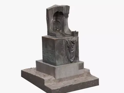 3D Model of Statue by Josep Maria Subirachs in Girona 3D model