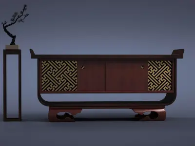 cabinet cabinet wardrobe sofa bed table bookshelve 3D model