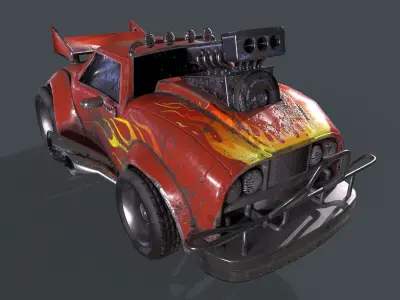 Stylized Car  Low-poly 3D model