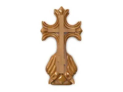 Cross 3D print wooden 3D model