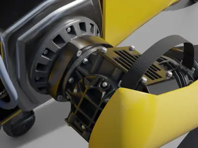 Robot Dog Low-poly 3D model