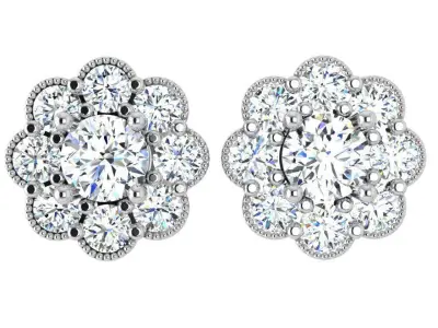Flower Stud Earring 4701 3D print model