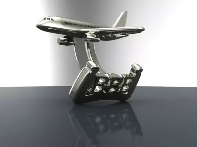 Cufflinks Sukhoi Superjet 100LR 3D print model
