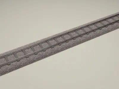 Train Track 3D model