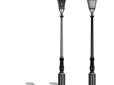 Cast iron street lamps 2 3D model