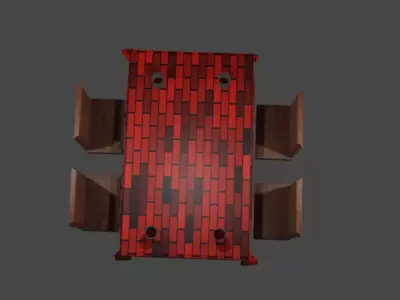This is a table with a chairs Free 3D model