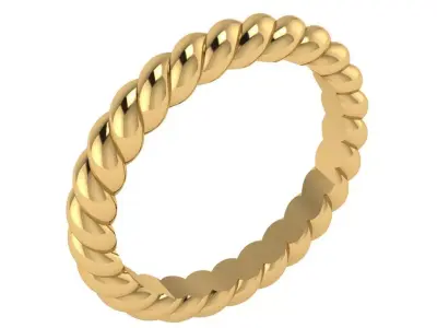 Rope ring band   3D print model