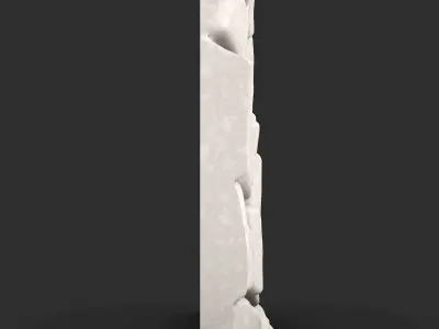 Weathered Granite Wall Modular Kit 3D print model
