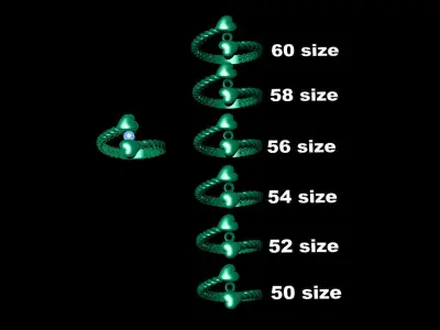 Women Wedding Engagement Ring 68 3D print model