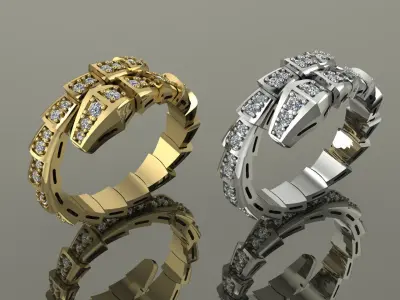 Bvlgari Snake Serpenti Ring  3D print model