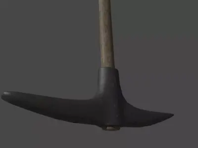 Pick low-poly scythe Low-poly 3D model
