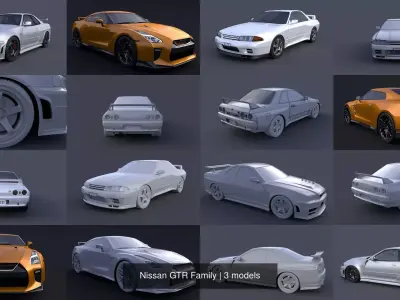 Nissan GTR Family 3D Model Pack