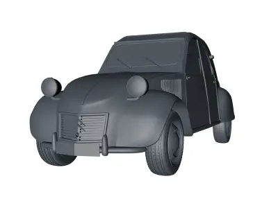 Citroen Car 60s 3D model