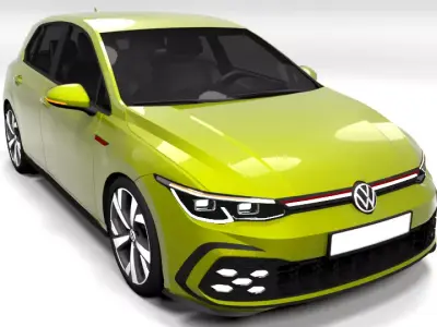 GOLF 8 GTI Low-poly 3D model