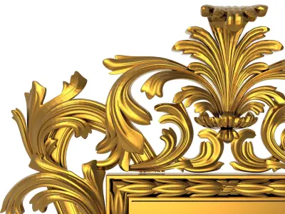 carved frame 3D model