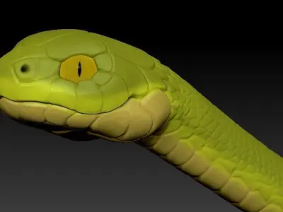 Stylish Low Poly Snake Low-poly 3D model