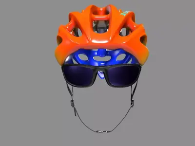 Modern Bicycle Helmet Generic Low-poly 3D model