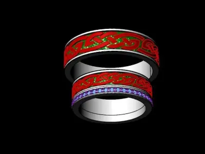 engagement rings Low-poly 3D model