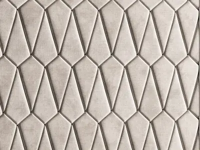 Panel tiled wall with geometric patterns 3D model