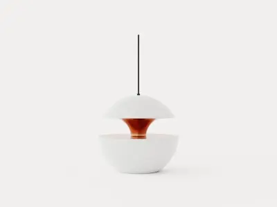 Pendant White-Copper Low-poly 3D model
