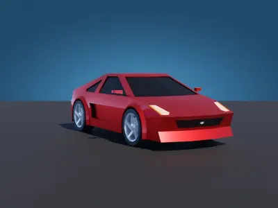 Tuned Cars Low-poly 3D model
