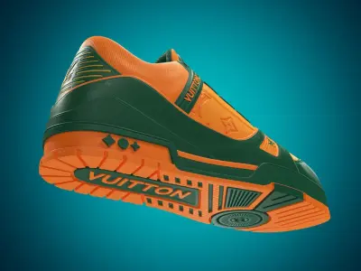 LV Trainer - Louis Vuitton Sneaker Shoes 3D print model