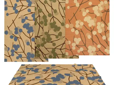 Rugs No 2 Low-poly 3D model